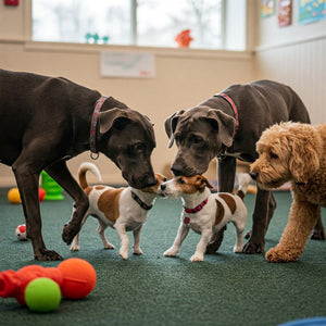 Do dogs make friends at dog daycare?